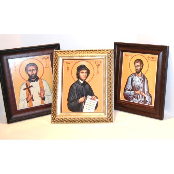 Religious Catholic Wall Decor Saints for Prayers Worship Framed - Picture 1 of 6